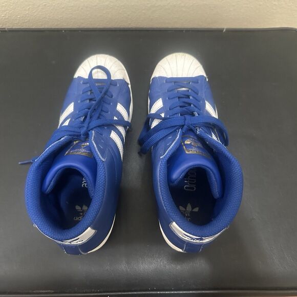 Adidas Pro Model High Top Shell Toe, Blue and White Size 7 Sneakers PCI789002 main image 5